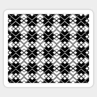 Abstract geometric pattern - black and white. Sticker